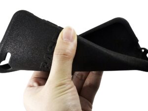 MJF TPU 3D Printed Flexible Phone Case Shore 90A Dyed Black