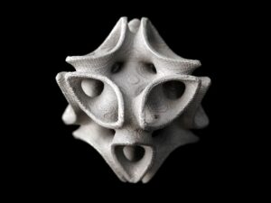 Binder Jet 3D Printed SS316L Schwarz Diamond Surface with Raw Finishing