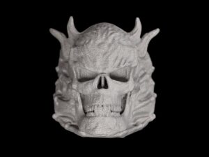 SLM 3D Printed SS316L Evil Skull Ring Sample