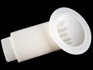 SLS 3D Printed TPU Vacuum Cleaner Nozzle Prototype with Insert Structure