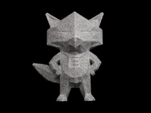 MJF 3D Print PP Mascot Henry Fox Raw Finish