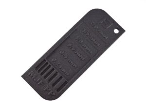 MJF 3D Printed PP Sample Label Dyed Black