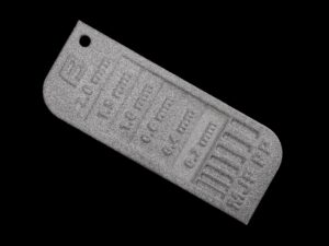 MJF 3D Printed PP Sample Label Raw Finish