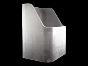 SLA 3D Printed Frosted Clear Resin Swappable Battery Container Box Prototype
