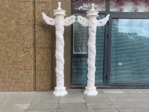 FDM 3D Printed 3.2m China Dragon Totem Pillar PLA Huabiao