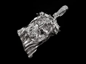 Stainless Steel Jesus Pendant with CNC, Wax Casting and Electroplating