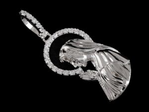 Stainless Steel Virgin Mary Pendant with CNC, Wax Casting and Electroplating