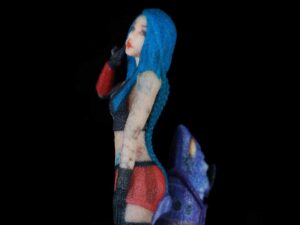 ColorJet 3D Printed LOL Jinx Full-color Sandstone Figurine