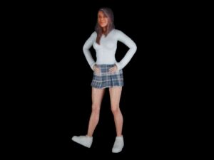 ColorJet 3D Printed Young Lady Full-color Sandstone Statue
