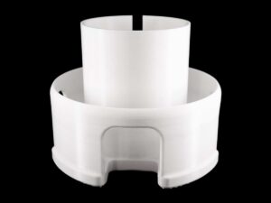 FDM 3D Printed Large White ABS Pipe Fitting Plug