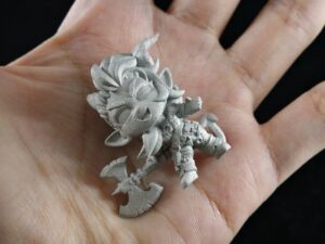 Binder Jet 3D Printed SS316L Capsule Chibi Fighters SD Miniature Figures