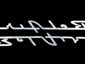 SLA 3D Printed Silver Plated Resin Car Emblem Letter Plate