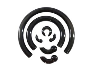 SLA 3D Printed Clear Resin C-shaped Rings Dyed Colors