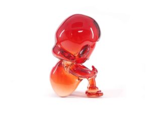 SLA 3D Printed Clear Resin Cartoon Figure Dyed with Gradient Color