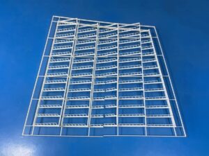 SLS 3D Printed White Nylon Rack with Interlocking Mechanism