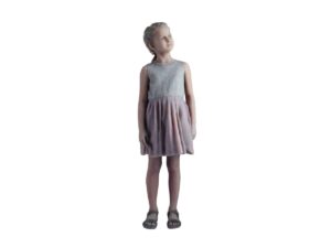 Mimaki 3D Printed Full-color Pink Dress Girl Scaled-down Figure