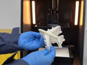 SLA 3D Printed Resin Airplane Miniature from 3D Scans