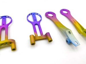 DMLS 3D Printed Anodized Rainbow Titanium Alloy Bike Computer Mount