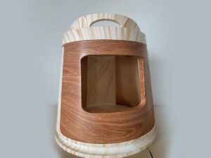 SLA 3D Printed Bird’s Nest Box Silk-screened with Wooden Grain