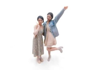 PolyJet 3D Printed Girl Friends Full-color Miniature Memory Gift