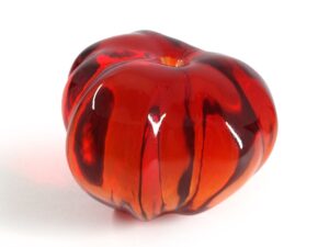 SLA 3D Printed Clear Resin Red Bell Pepper Fail Case